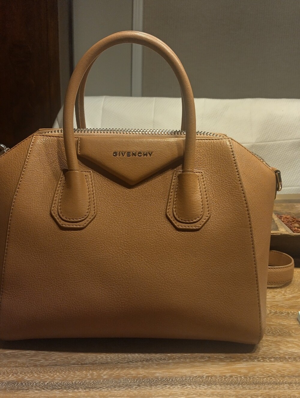 Givenchy Tan Leather Antigona Satchel